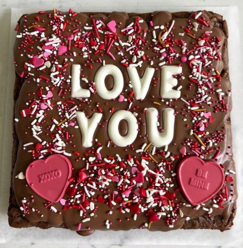 Custom Message Brownie Slab